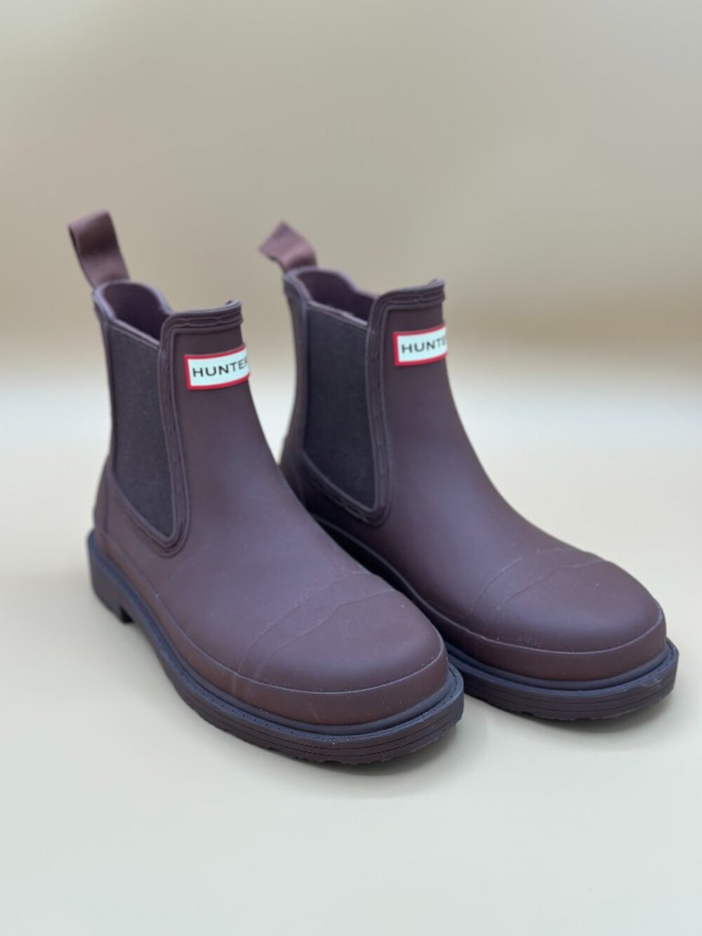 Hunter Original Chelsea Rain Boots Brown Women’s Size 5 Waterproof Ankle Boots